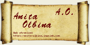 Anita Olbina vizit kartica
